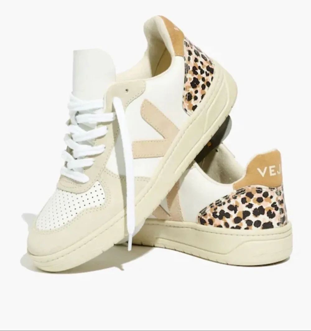 RARE Madewell x Veja™ V-10 Sneakers in Animal Print Leather, $150 Sz 7/7.5
